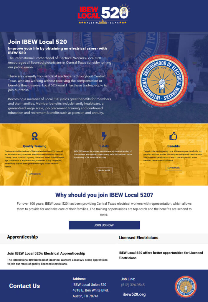 Ibew Local Union Military Strategic