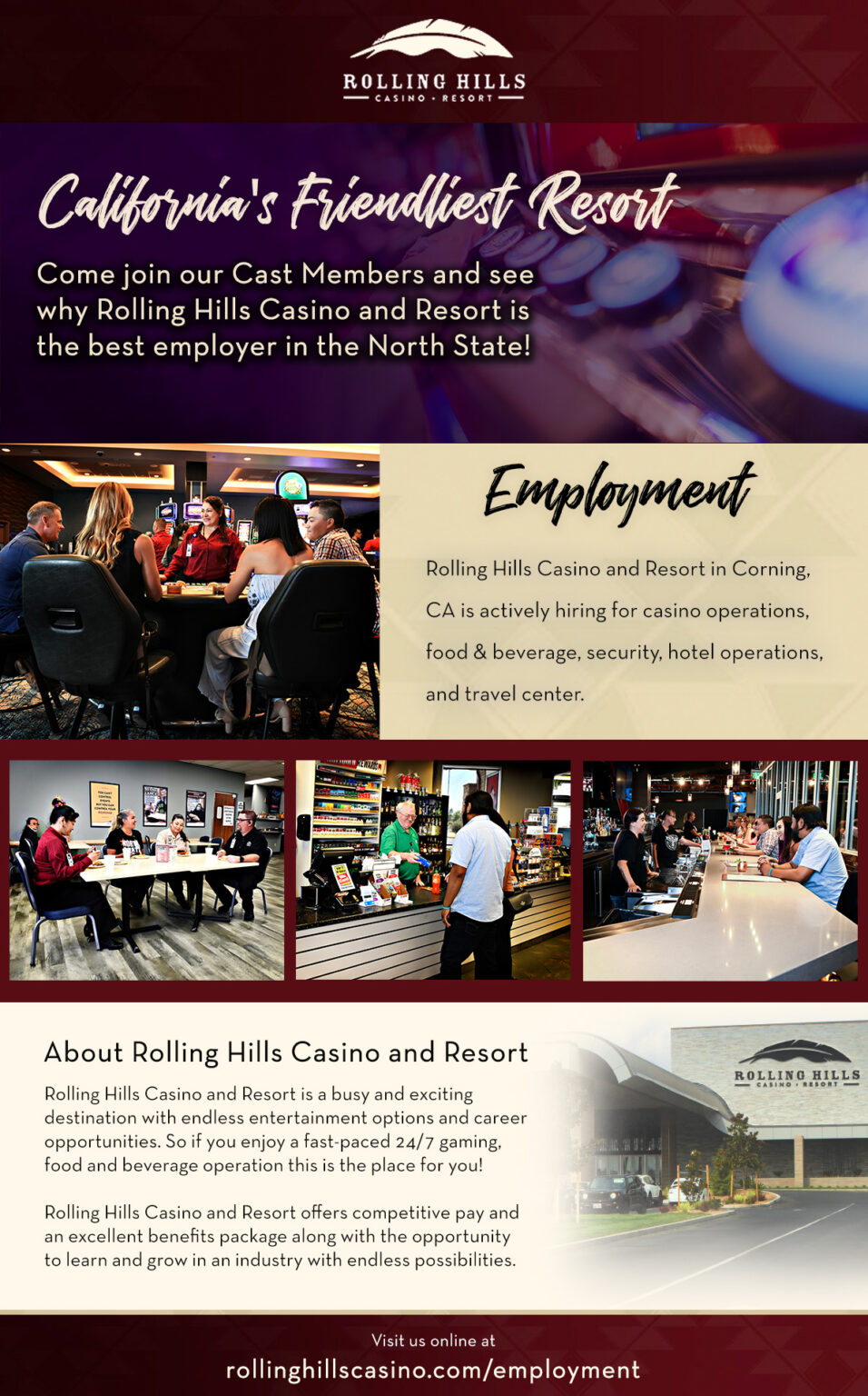 rolling hills casino careers