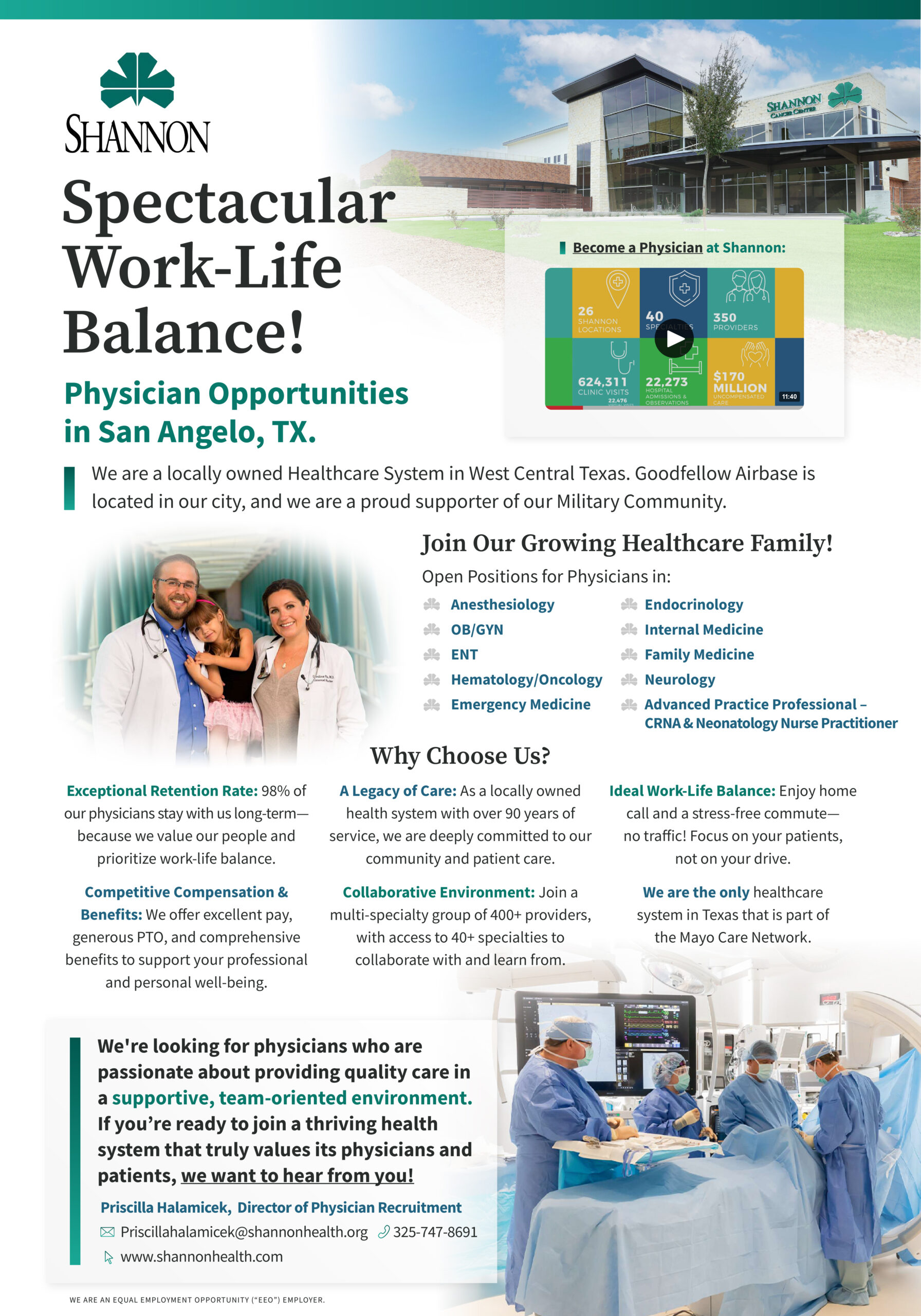 Shannon Health Recruitment Ad